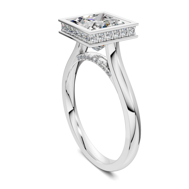 Jazmin Bezel Halo Ring
