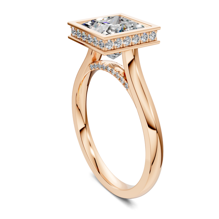 Jazmin Bezel Halo Ring