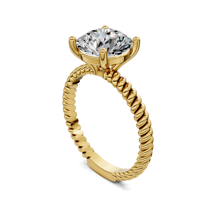 Jennifer Twisted Rope Solitaire Engagement Ring