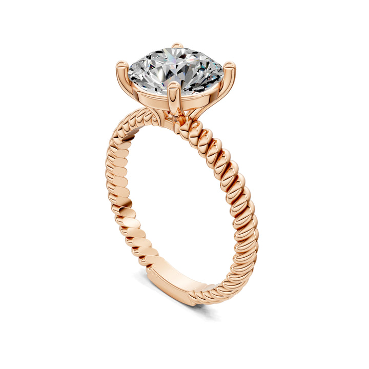 Jennifer Twisted Rope Solitaire Engagement Ring