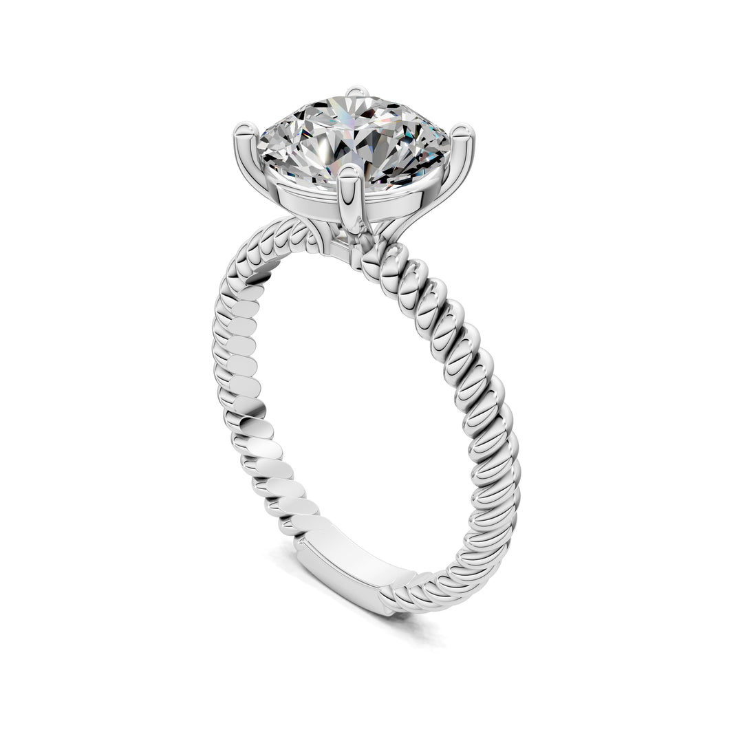 Jennifer Twisted Rope Solitaire Engagement Ring