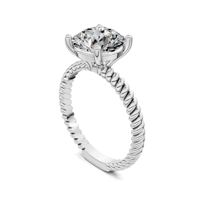 Jennifer Twisted Rope Solitaire Engagement Ring