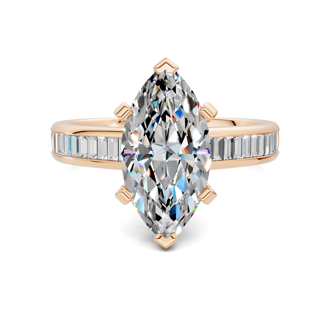Cindy Baguette Channel Ring