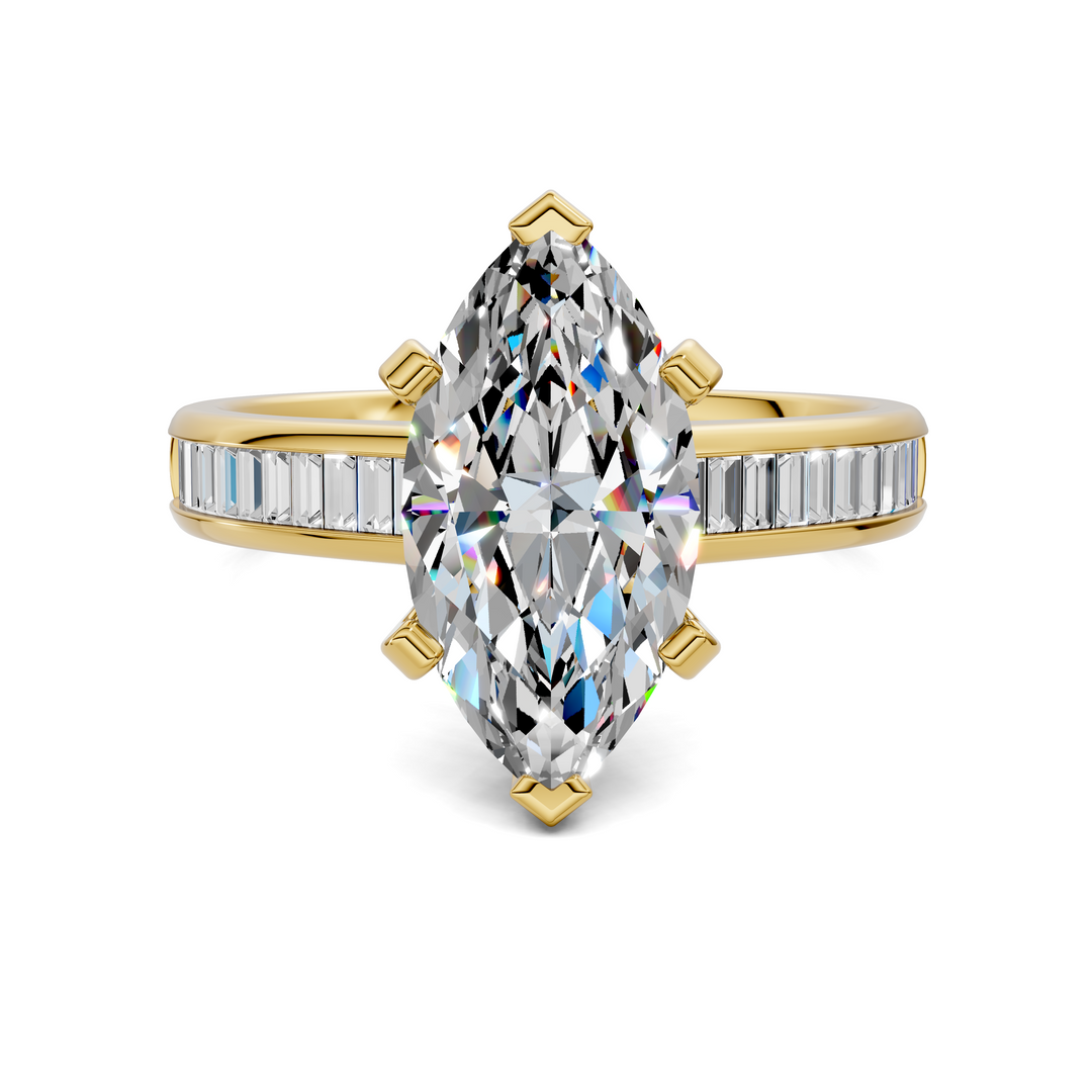 Cindy Baguette Channel Ring