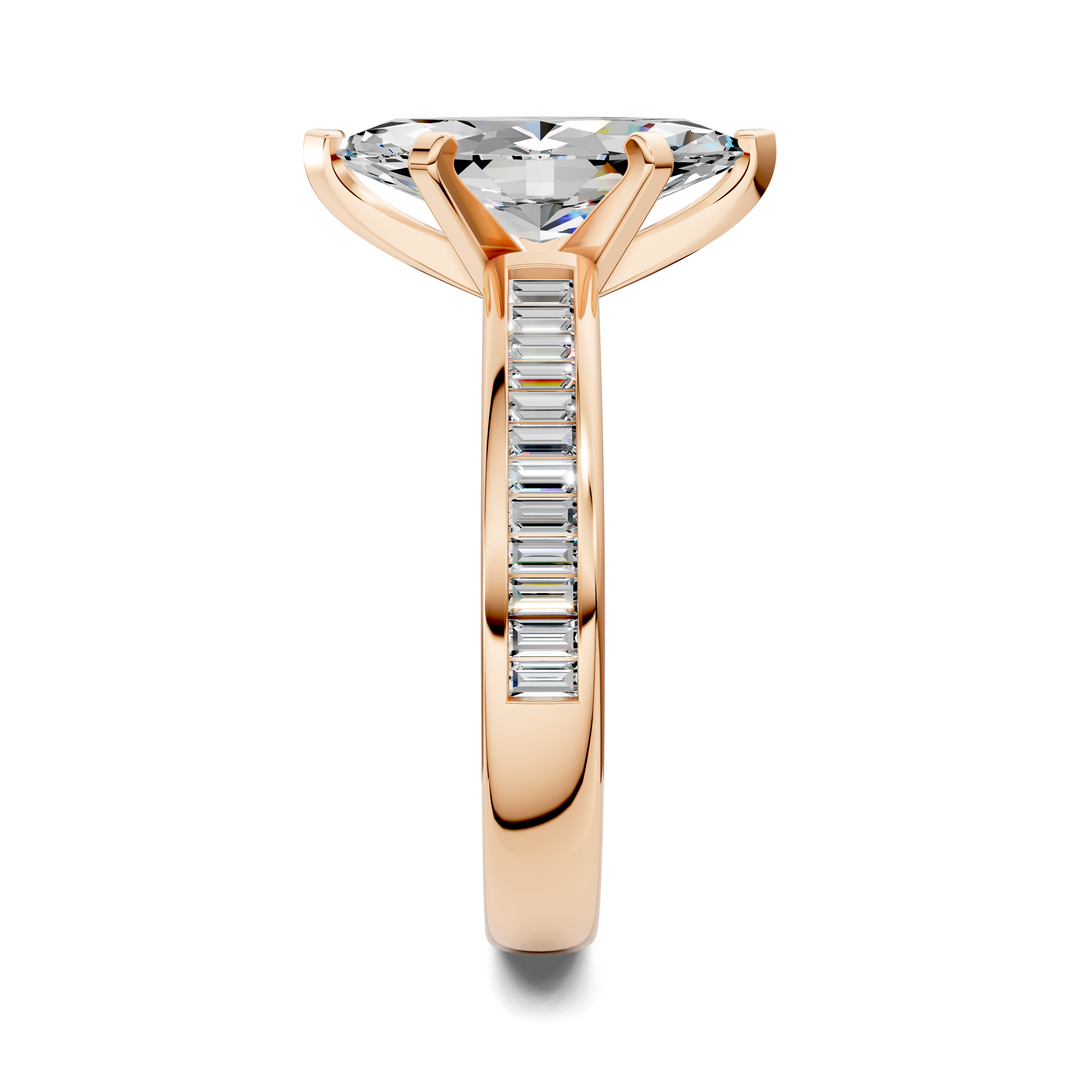 Cindy Baguette Channel Ring