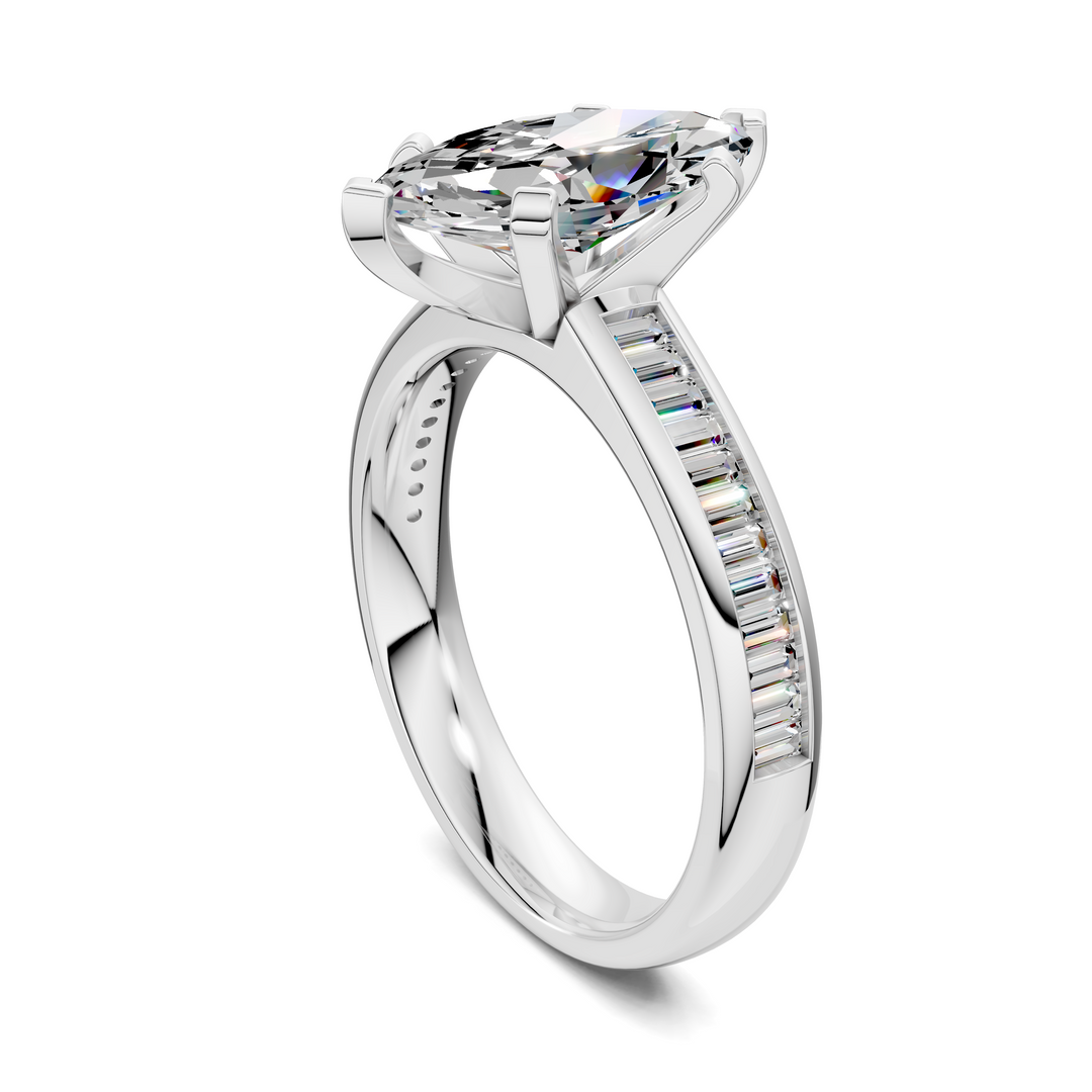 Cindy Baguette Channel Ring
