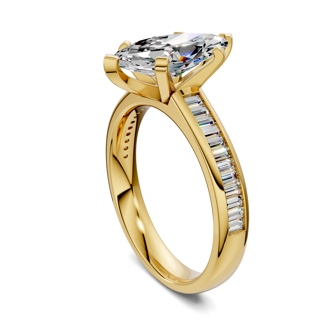 Cindy Baguette Channel Ring