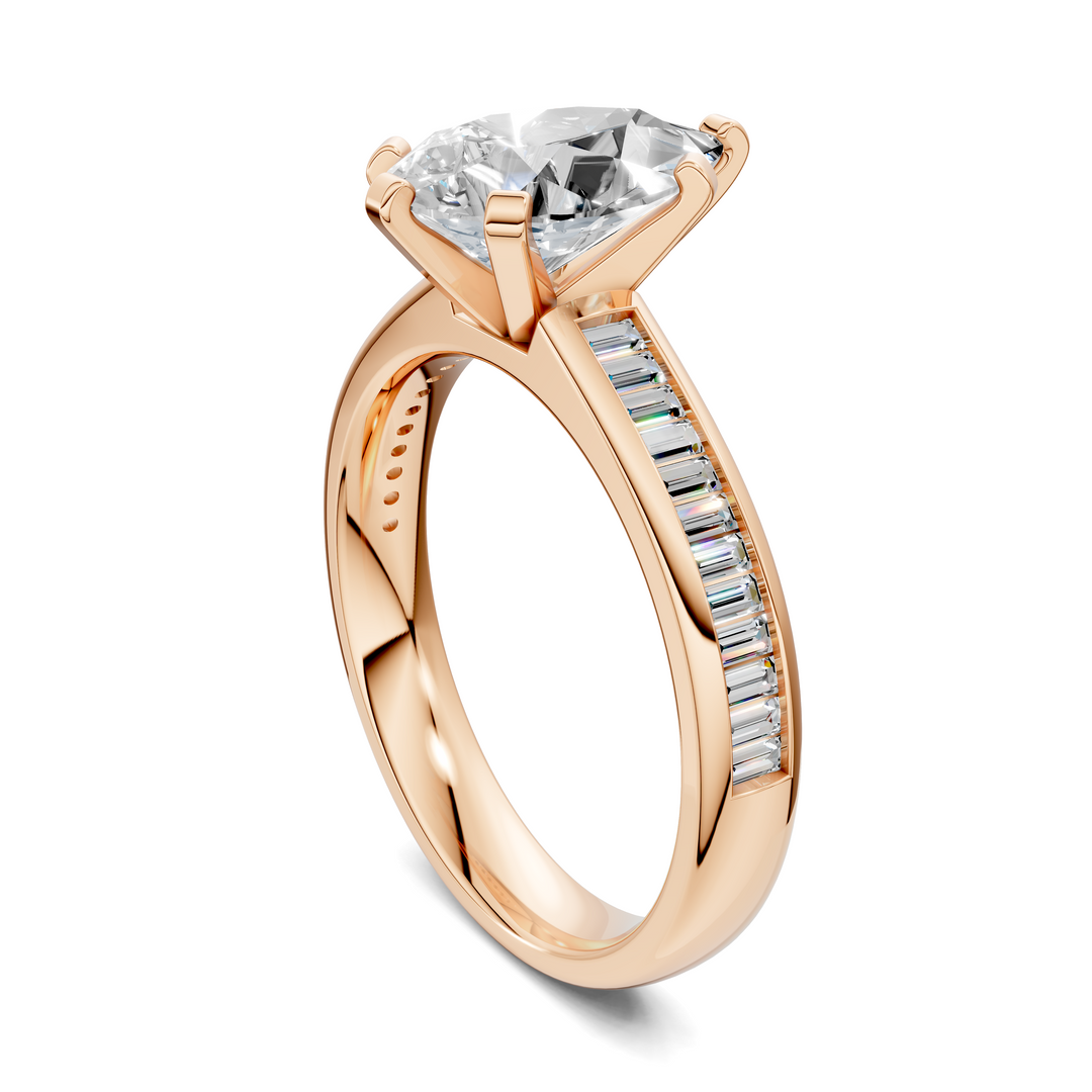 Cindy Baguette Channel Ring