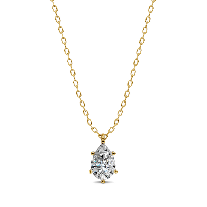 1.50CTW Solitaire Pear Diamond Pendant