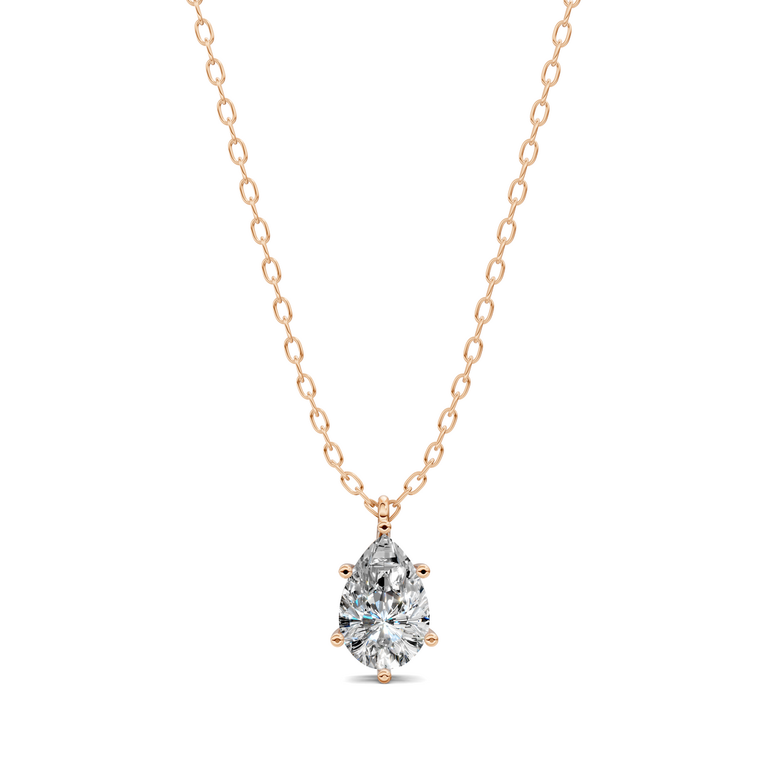 1.50CTW Solitaire Pear Diamond Pendant