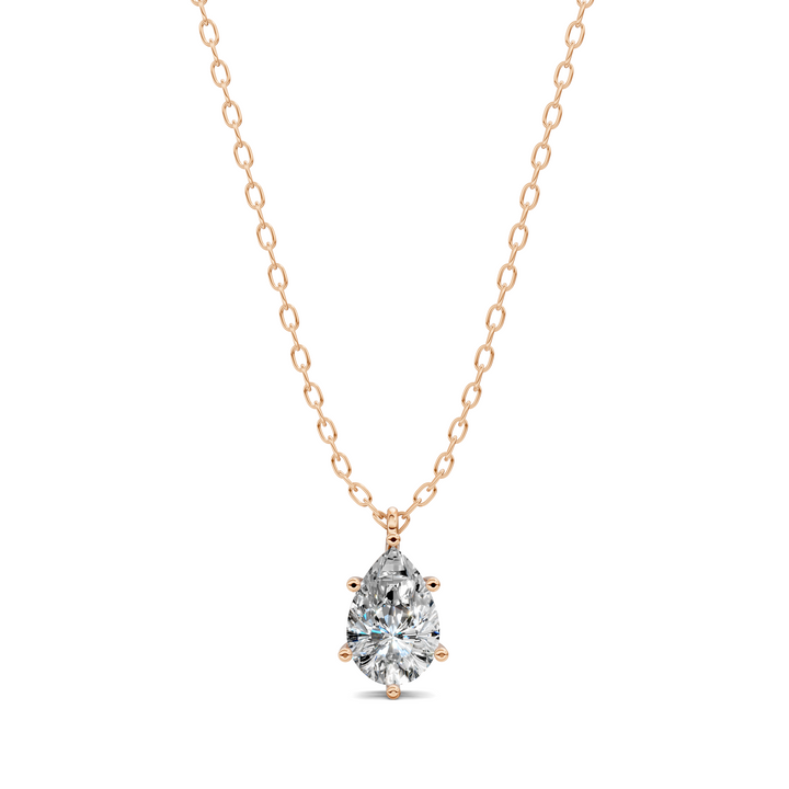 1.50CTW Solitaire Pear Diamond Pendant