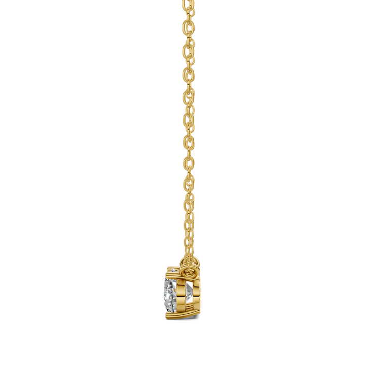 1.50CTW East West Solitaire Oval Diamond Pendant
