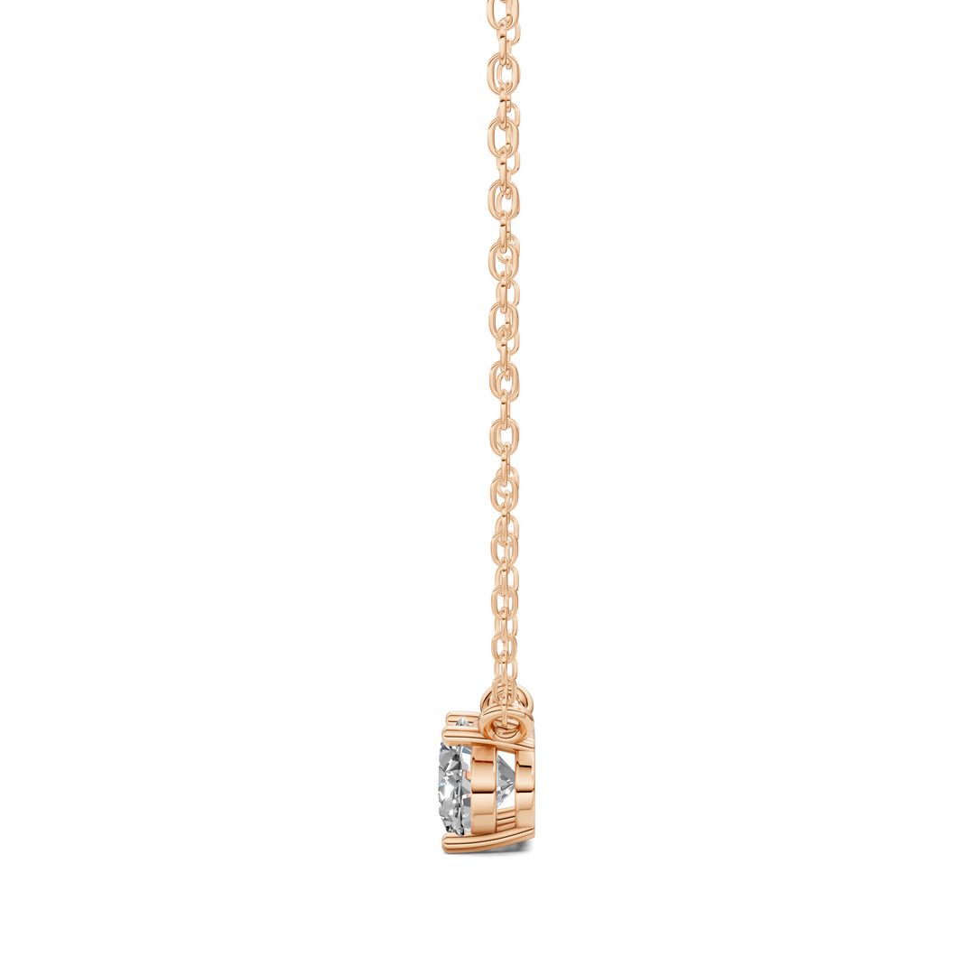 1.50CTW East West Solitaire Oval Diamond Pendant
