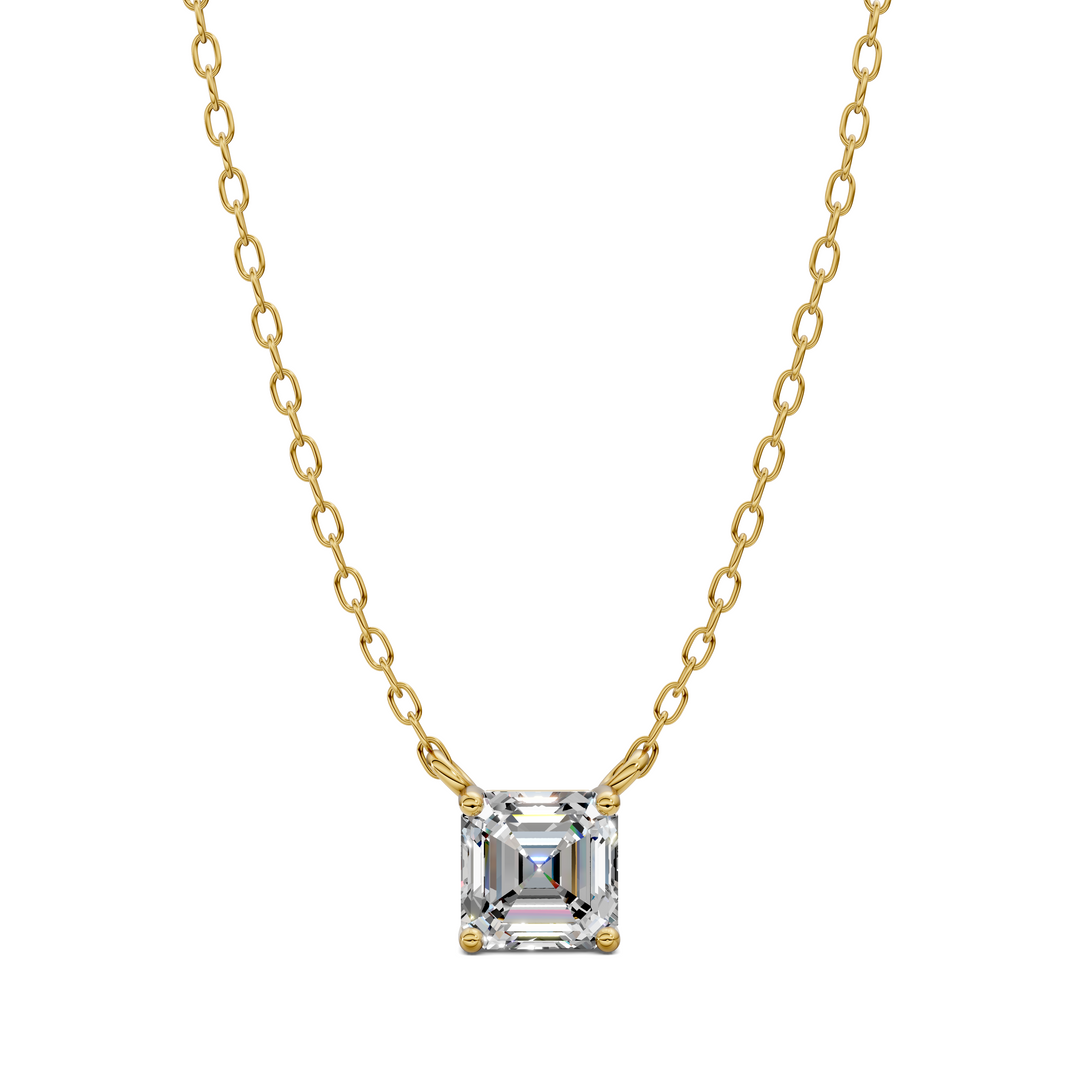 1.50CTW Solitaire Asscher Diamond Pendant