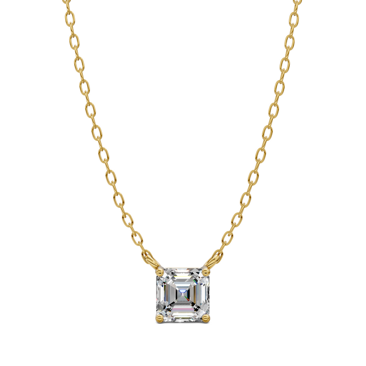 1.50CTW Solitaire Asscher Diamond Pendant