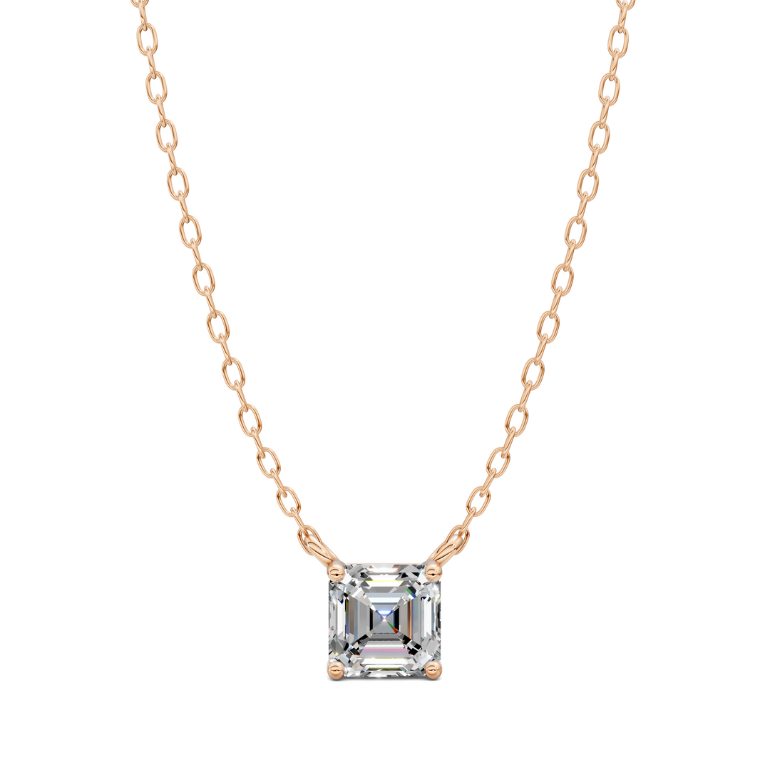 1.50CTW Solitaire Asscher Diamond Pendant