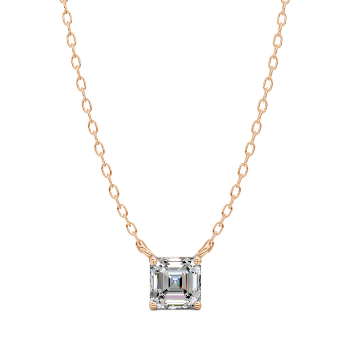 1.50CTW Solitaire Asscher Diamond Pendant