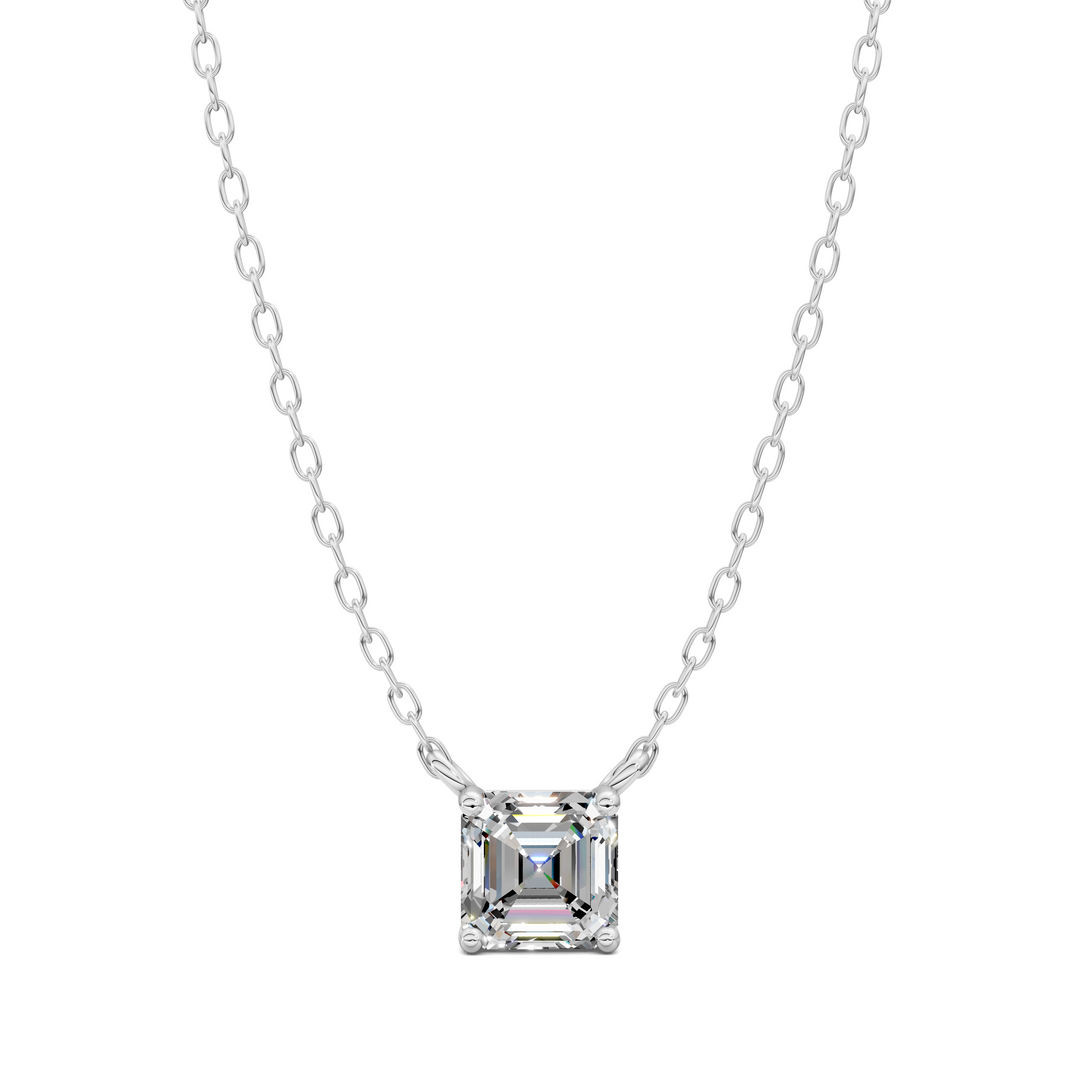 1.50CTW Solitaire Asscher Diamond Pendant