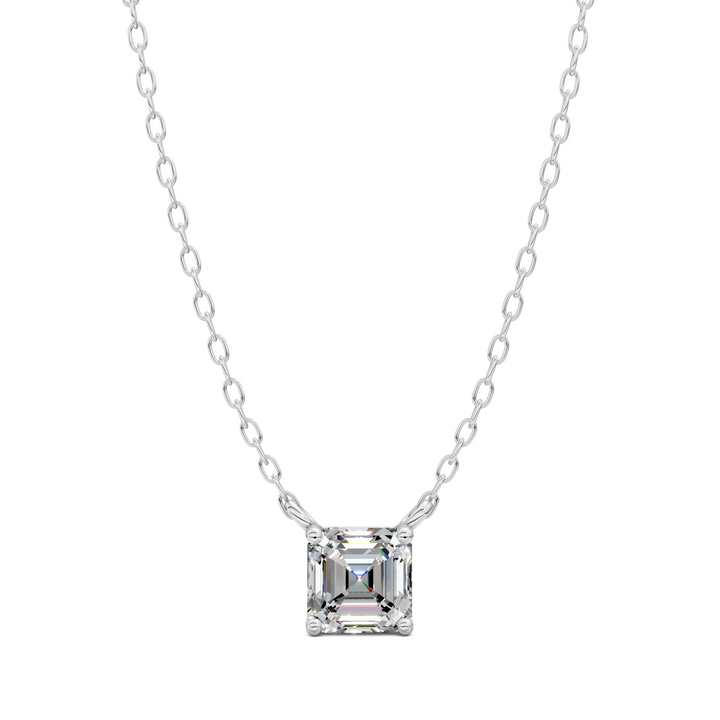 1.50CTW Solitaire Asscher Diamond Pendant