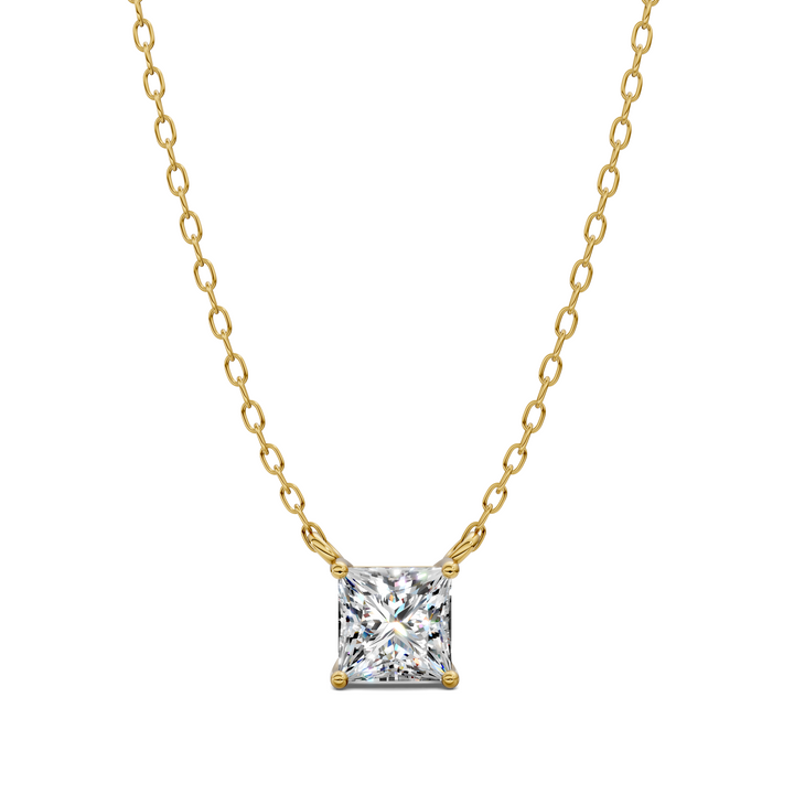 1.50CTW Solitaire Princess Diamond Pendant