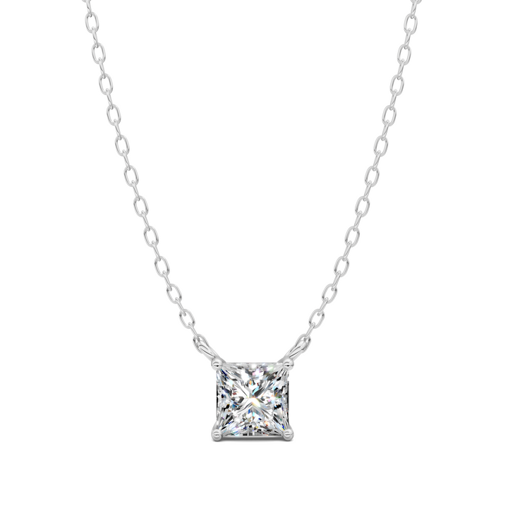 1.50CTW Solitaire Princess Diamond Pendant