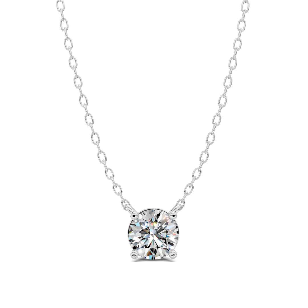 1.50CTW Solitaire Round Diamond Pendant