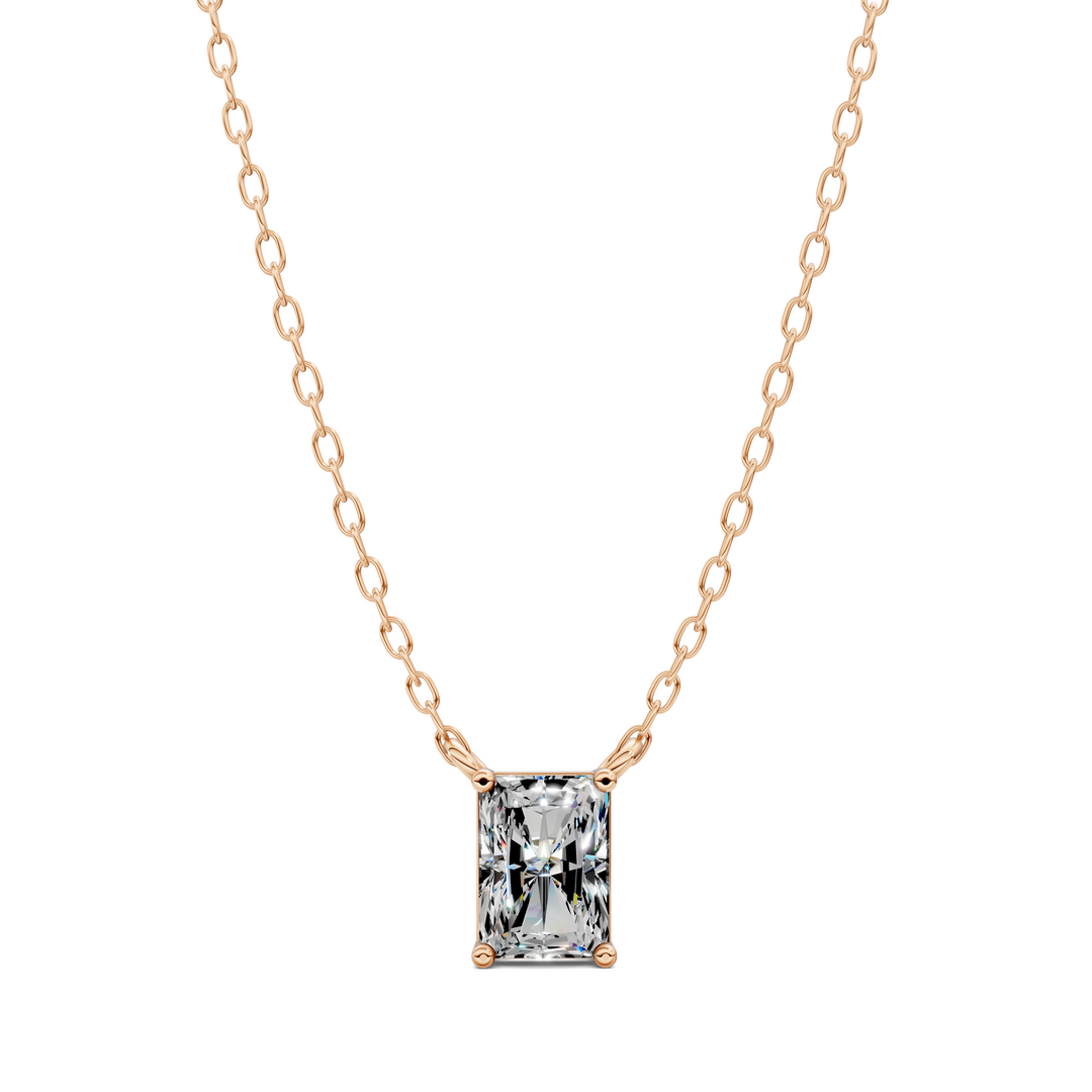 1.50CTW Solitaire Radiant Diamond Pendant