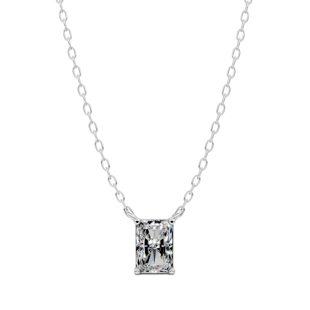 1.50CTW Solitaire Radiant Diamond Pendant