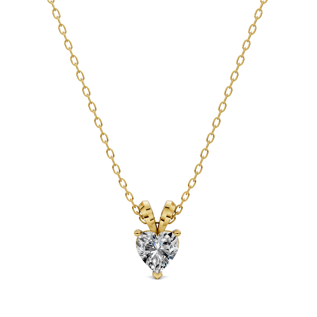 1.50CTW Split Bail Heart Pendant