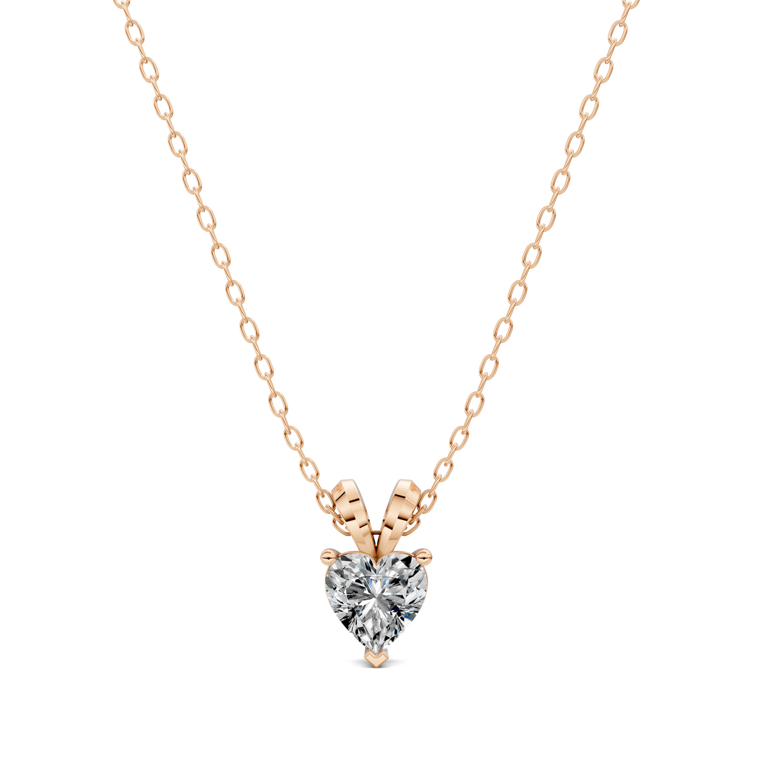 1.50CTW Split Bail Heart Pendant