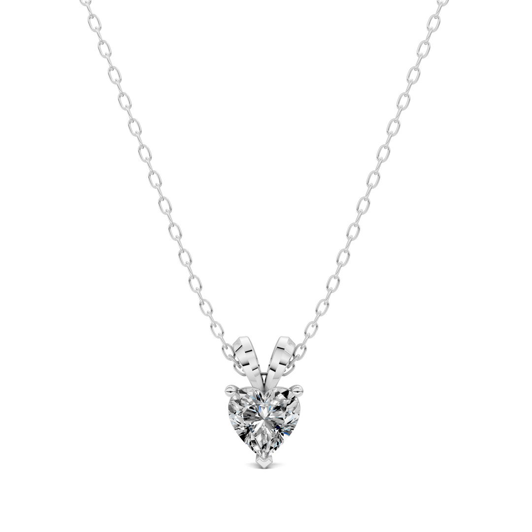 1.50CTW Split Bail Heart Pendant