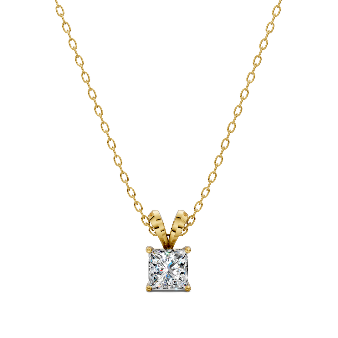 1.50CTW Split Bail Princess Pendant
