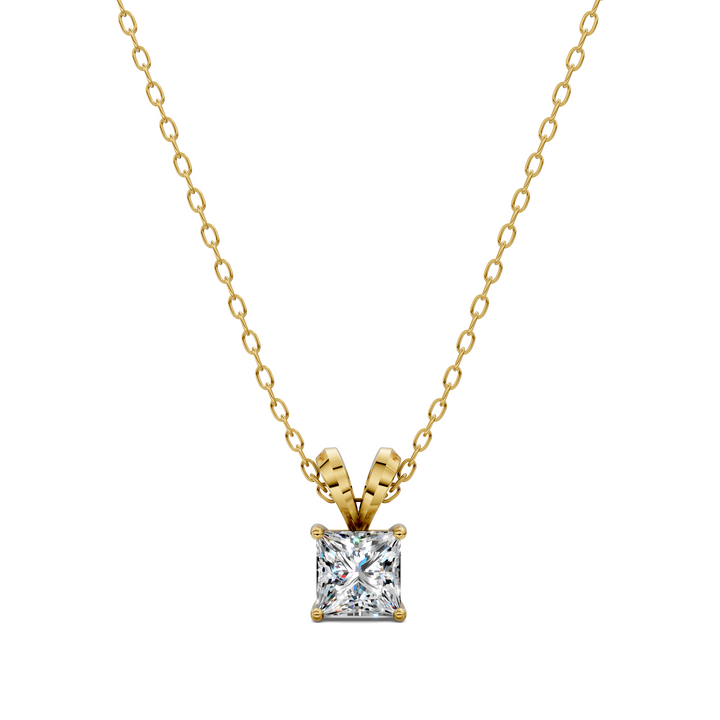 1.50CTW Split Bail Princess Pendant