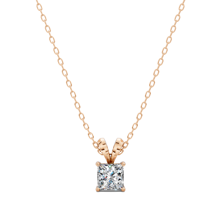 1.50CTW Split Bail Princess Pendant