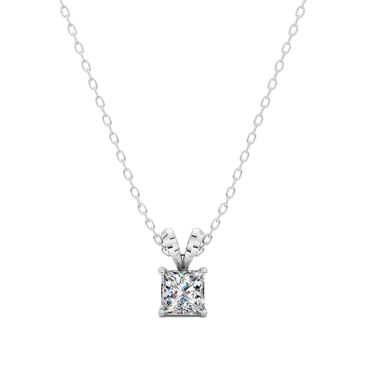 1.50CTW Split Bail Princess Pendant