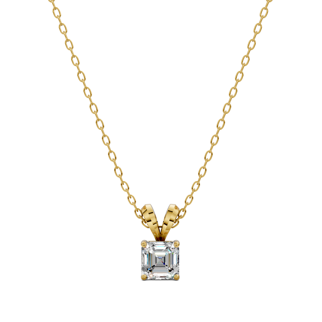 1.50CTW Split Bail Asscher Pendant