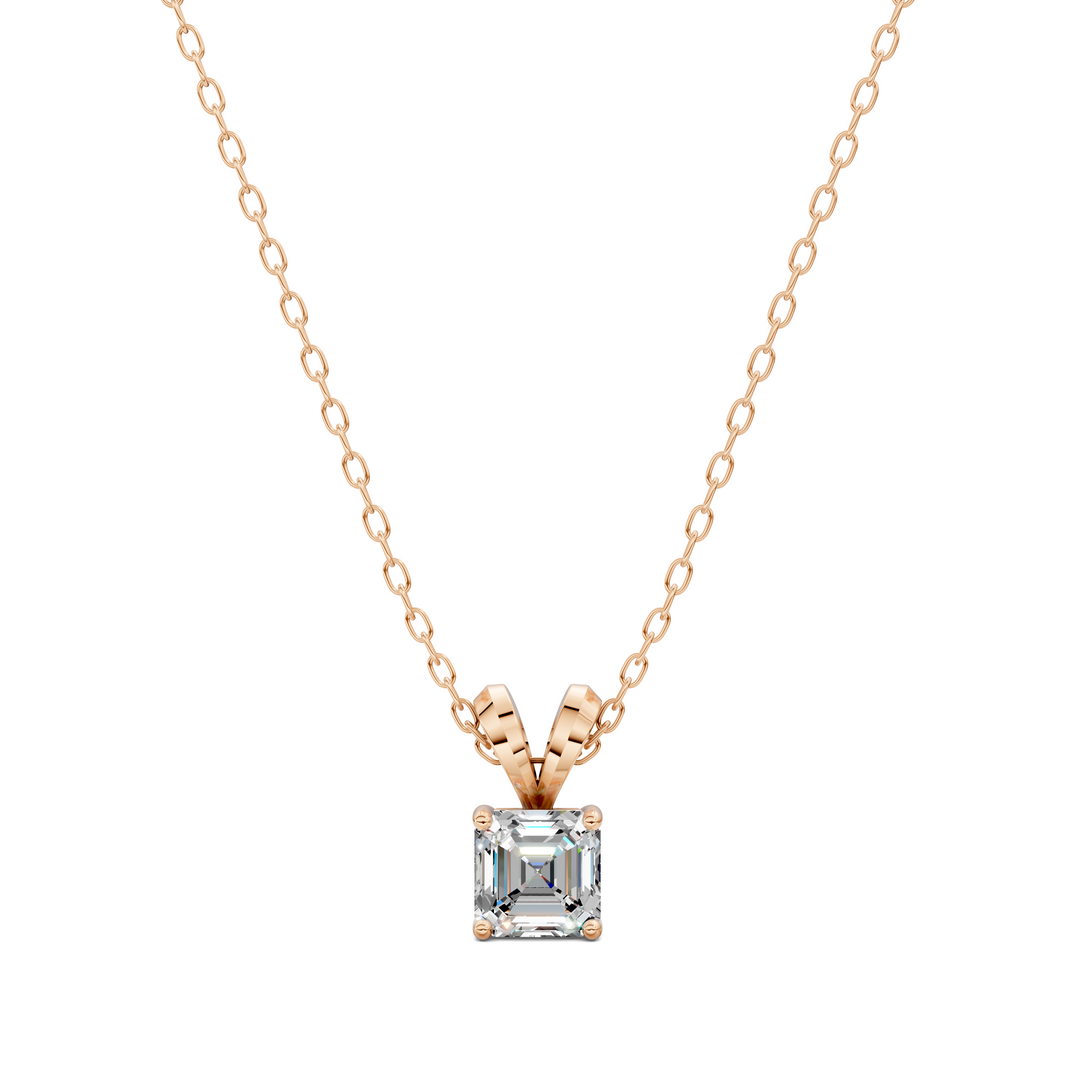 1.50CTW Split Bail Asscher Pendant