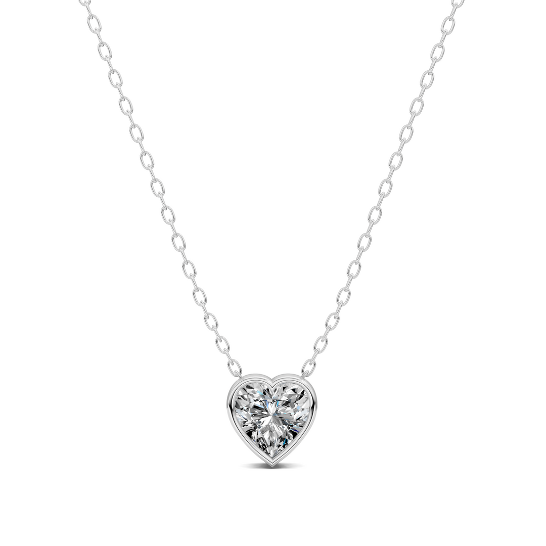 1.50CTW Heart Bezel Pendant