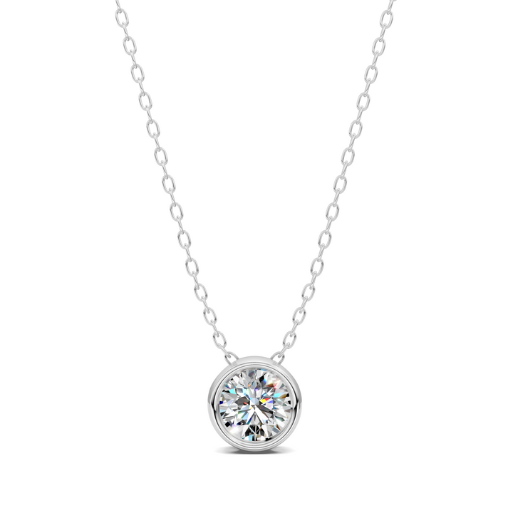 1.50CTW Round Bezel Pendant