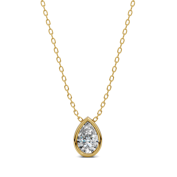1.50CTW Pear Bezel Pendant