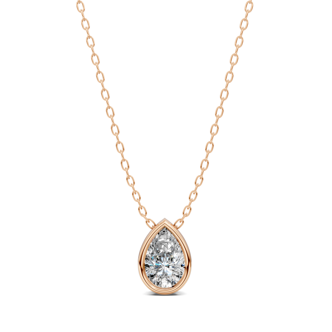 1.50CTW Pear Bezel Pendant