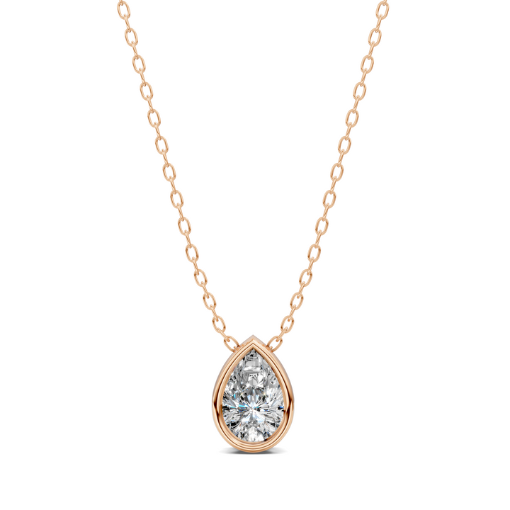 1.50CTW Pear Bezel Pendant