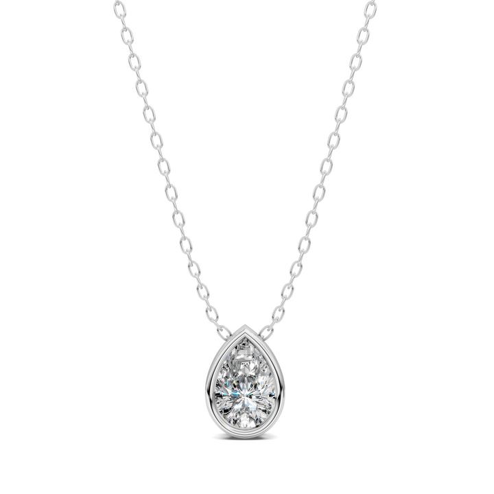 1.50CTW Pear Bezel Pendant