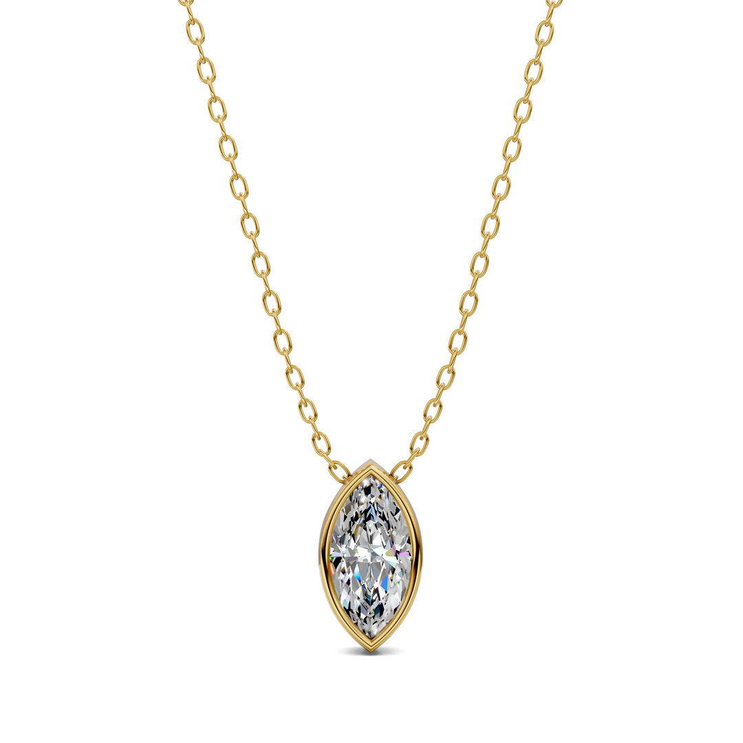 1.50CTW Marquise Bezel Pendant