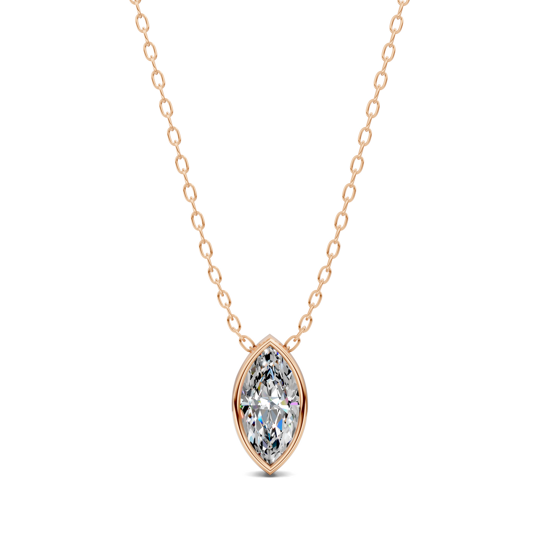 1.50CTW Marquise Bezel Pendant