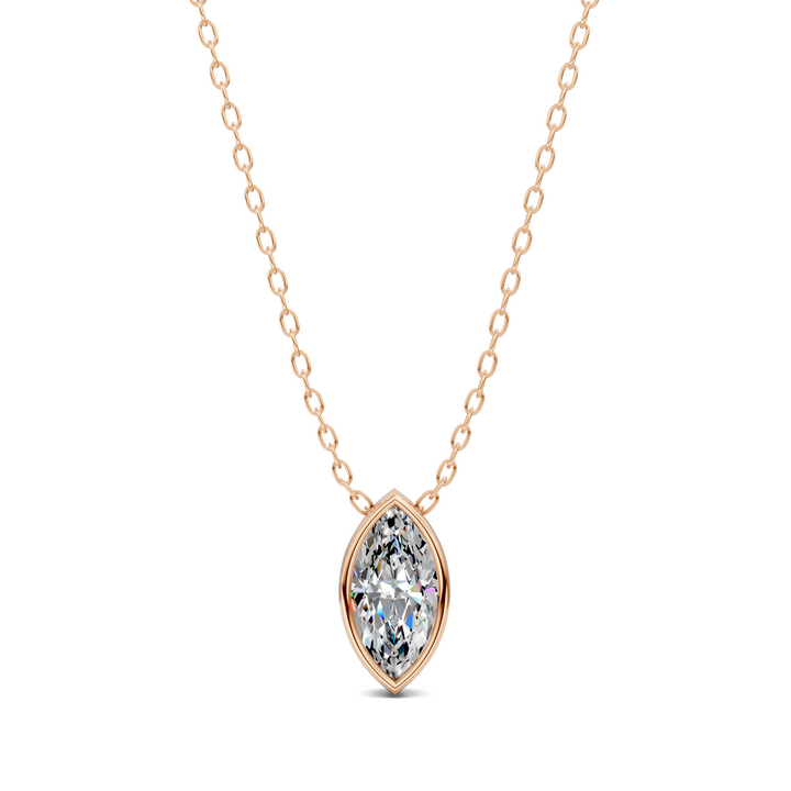 1.50CTW Marquise Bezel Pendant