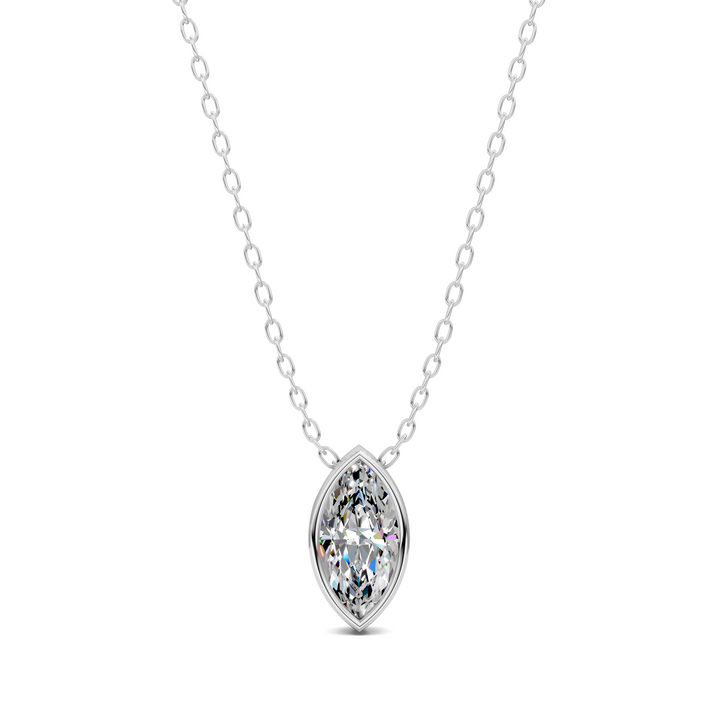 1.50CTW Marquise Bezel Pendant