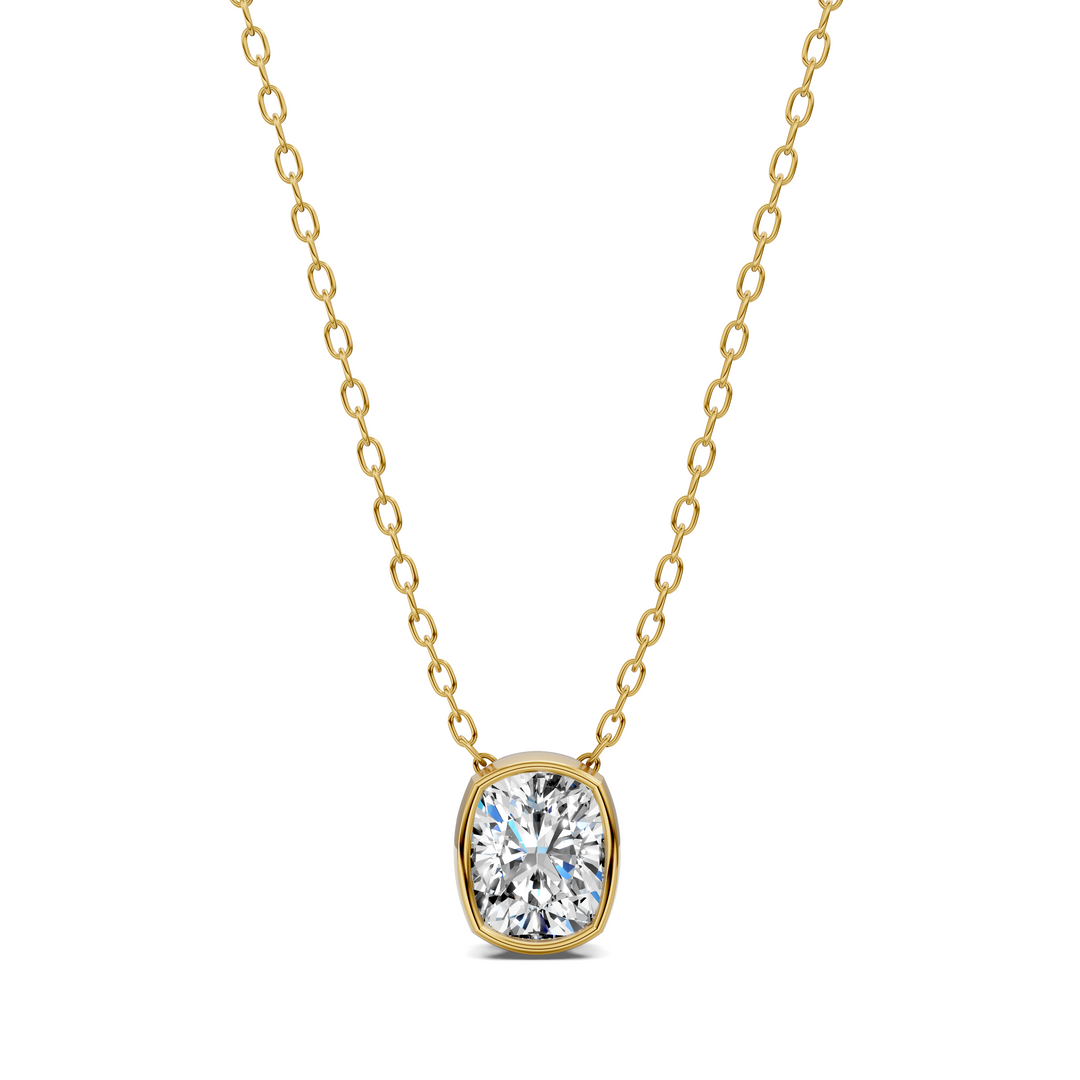 1.50CTW Cushion Bezel Pendant
