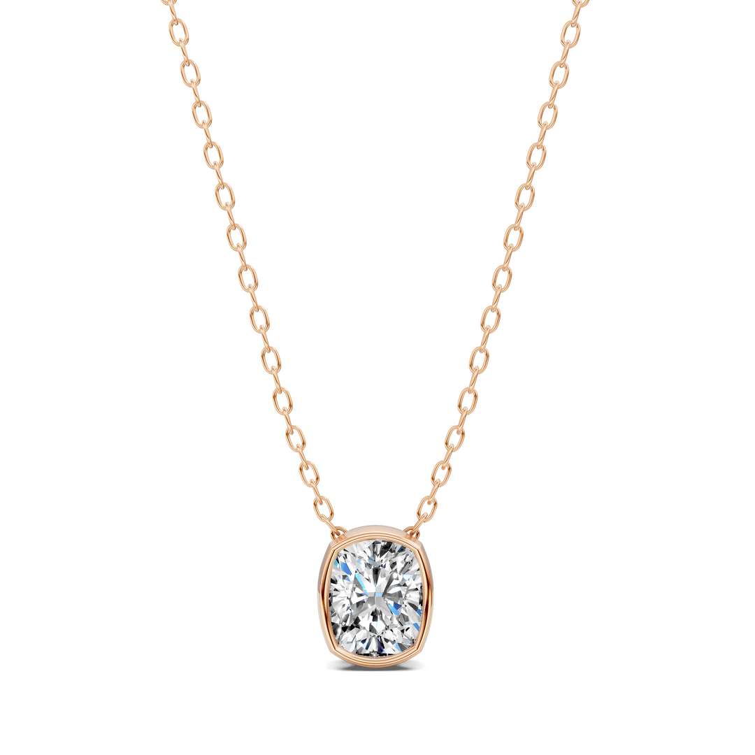1.50CTW Cushion Bezel Pendant