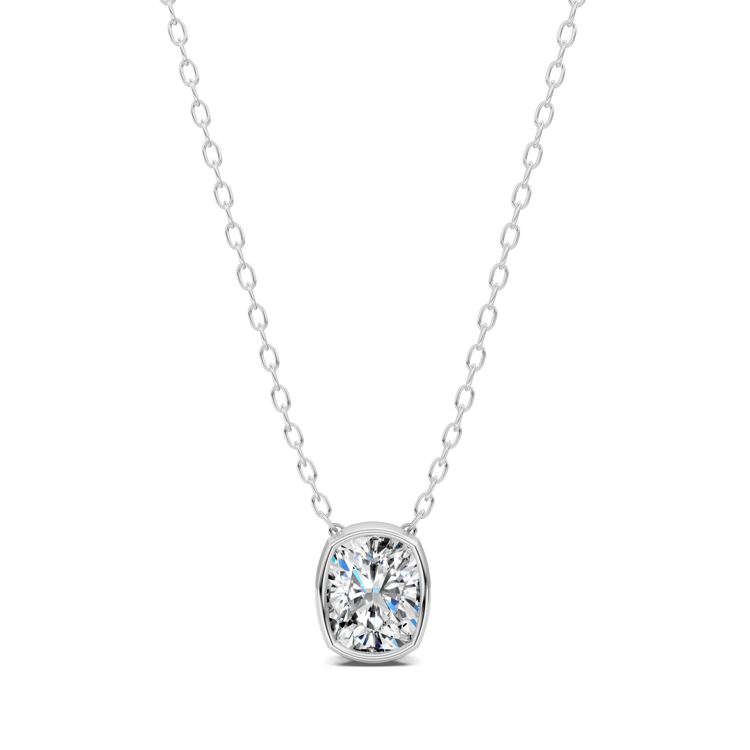 1.50CTW Cushion Bezel Pendant